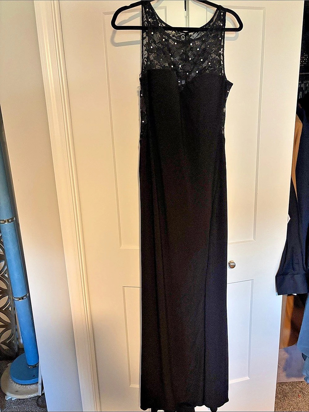Black Lace Formal Maxi Dress